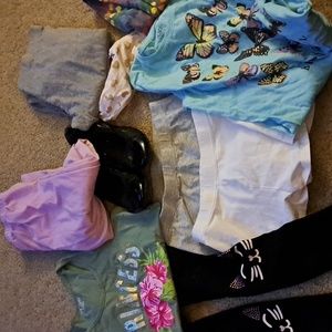 Lot of girls clothes.